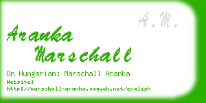 aranka marschall business card